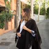 Poncho grande | Marrón chocolate