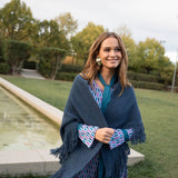 Poncho pequeño | Azul Petróleo