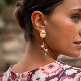 Multi-Color Stone Earrings