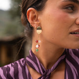 Multi-Color Stone Earrings