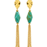 Pendientes Piedra | Verde azulado