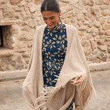 Poncho grande | Beige **PREVENTA**