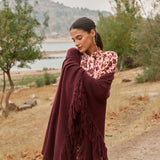 Poncho grande | Granate **PREVENTA**