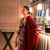 Large wine poncho | Lucia