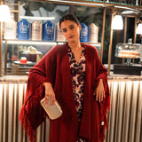 Large wine poncho | Lucia