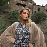 Large beige poncho | Mapi