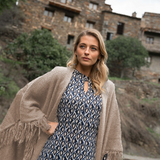 Large beige poncho | Mapi