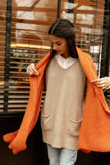 Jersey punto bolsillos | Beige